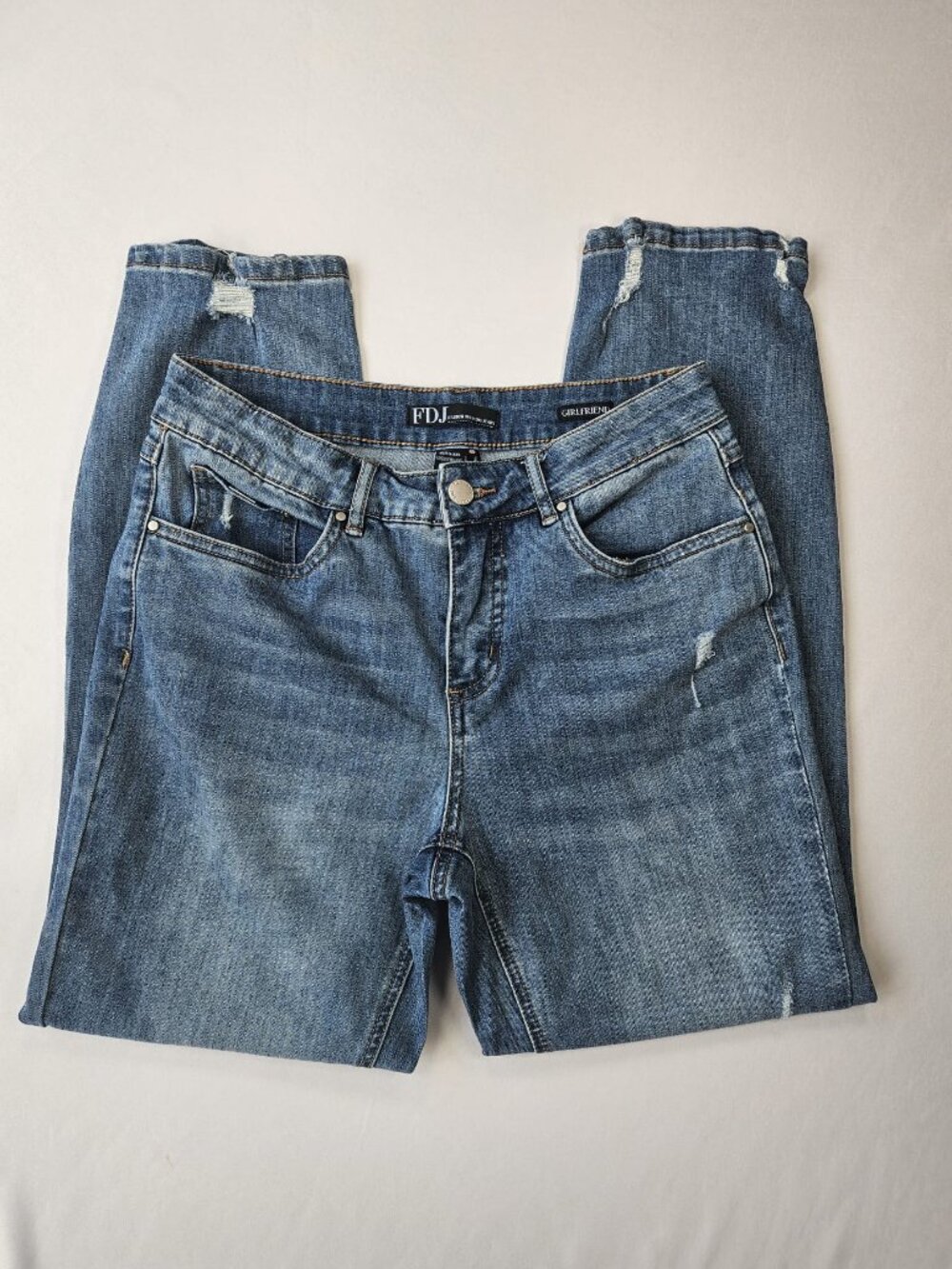 FDJ French Dressing Jeans | Girlfriend Fit Distressed Denim - Size 4 